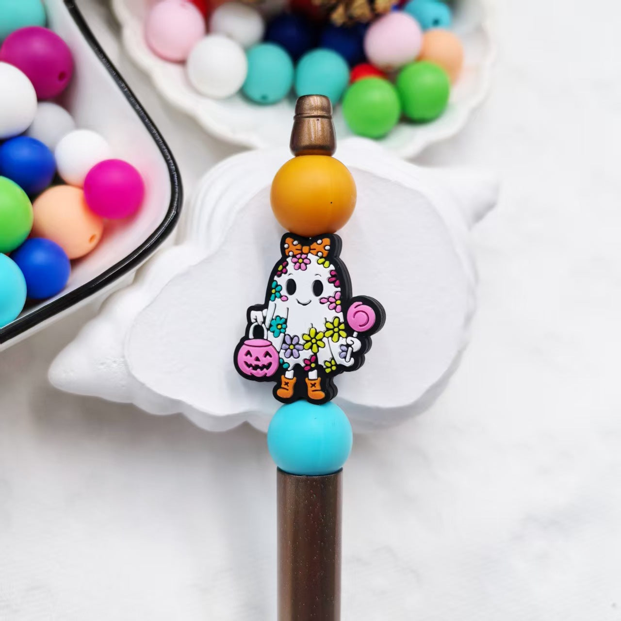 Wholesale 10pcs/pack 2D Christmas  Cartoon Focus Beads  DIY Silicone Beads